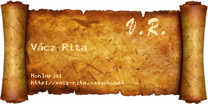 Vácz Rita névjegykártya